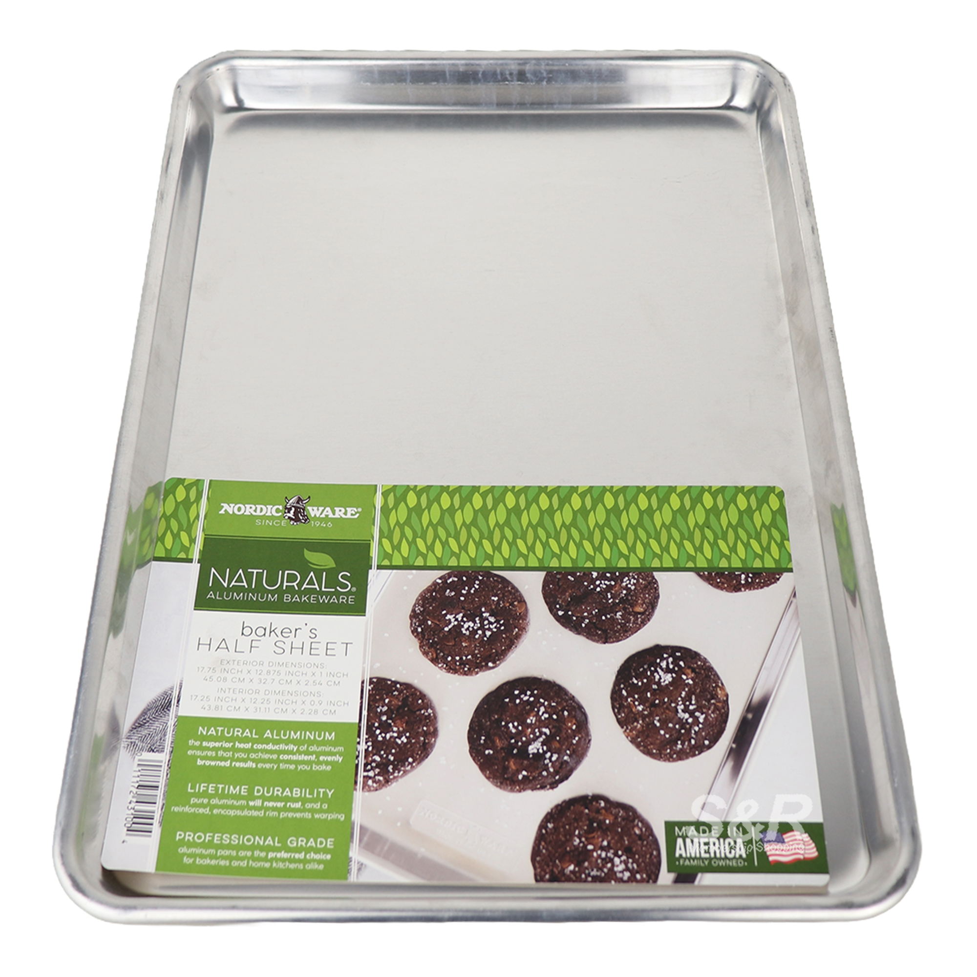 Nordic Ware Naturals Aluminum Bakeware Half Sheet 17.75x12.875x1in Nordic Ware Naturals Aluminum Bakeware Half Sheet 17.75x12.875x1in